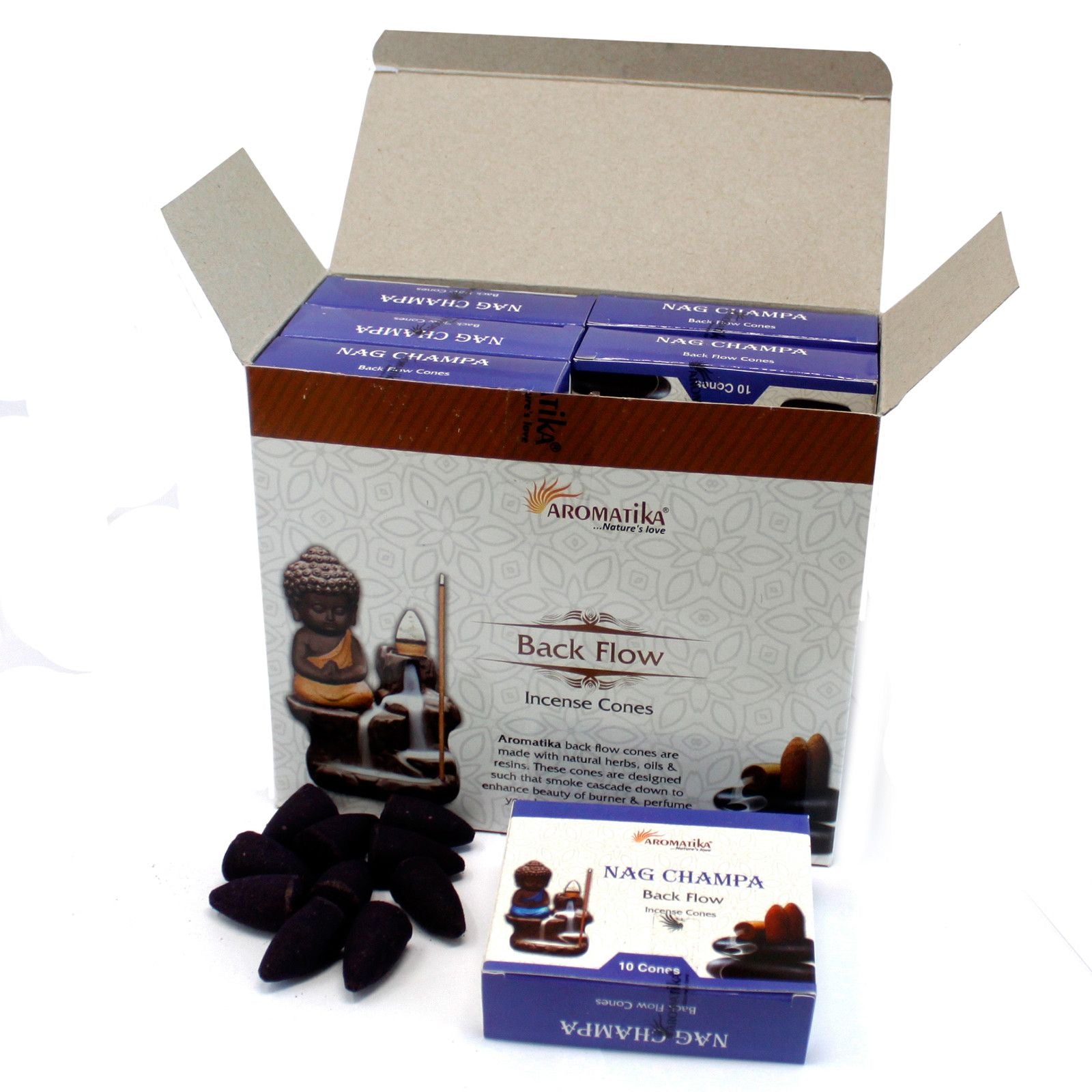 Aromatica Backflow Incense Cones - Sandalwood - Nayana Om Boutique