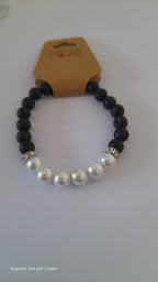 Bracelet Diffuseur - Pierres de Laves et Pierre Naturelle - Création Artisanale - Nayana Om Boutique