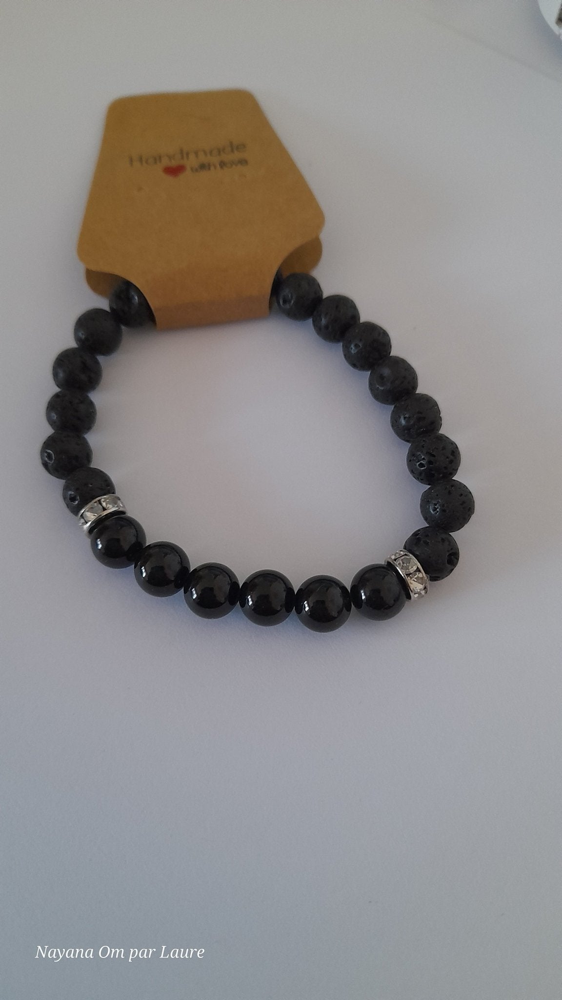 Bracelet Diffuseur - Pierres de Laves et Pierre Naturelle - Création Artisanale - Nayana Om Boutique