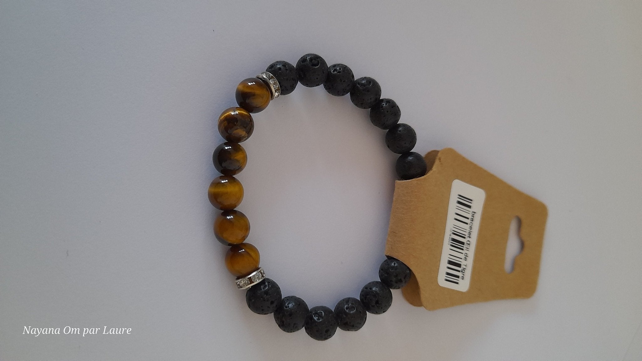 Bracelet Diffuseur - Pierres de Laves et Pierre Naturelle - Création Artisanale - Nayana Om Boutique