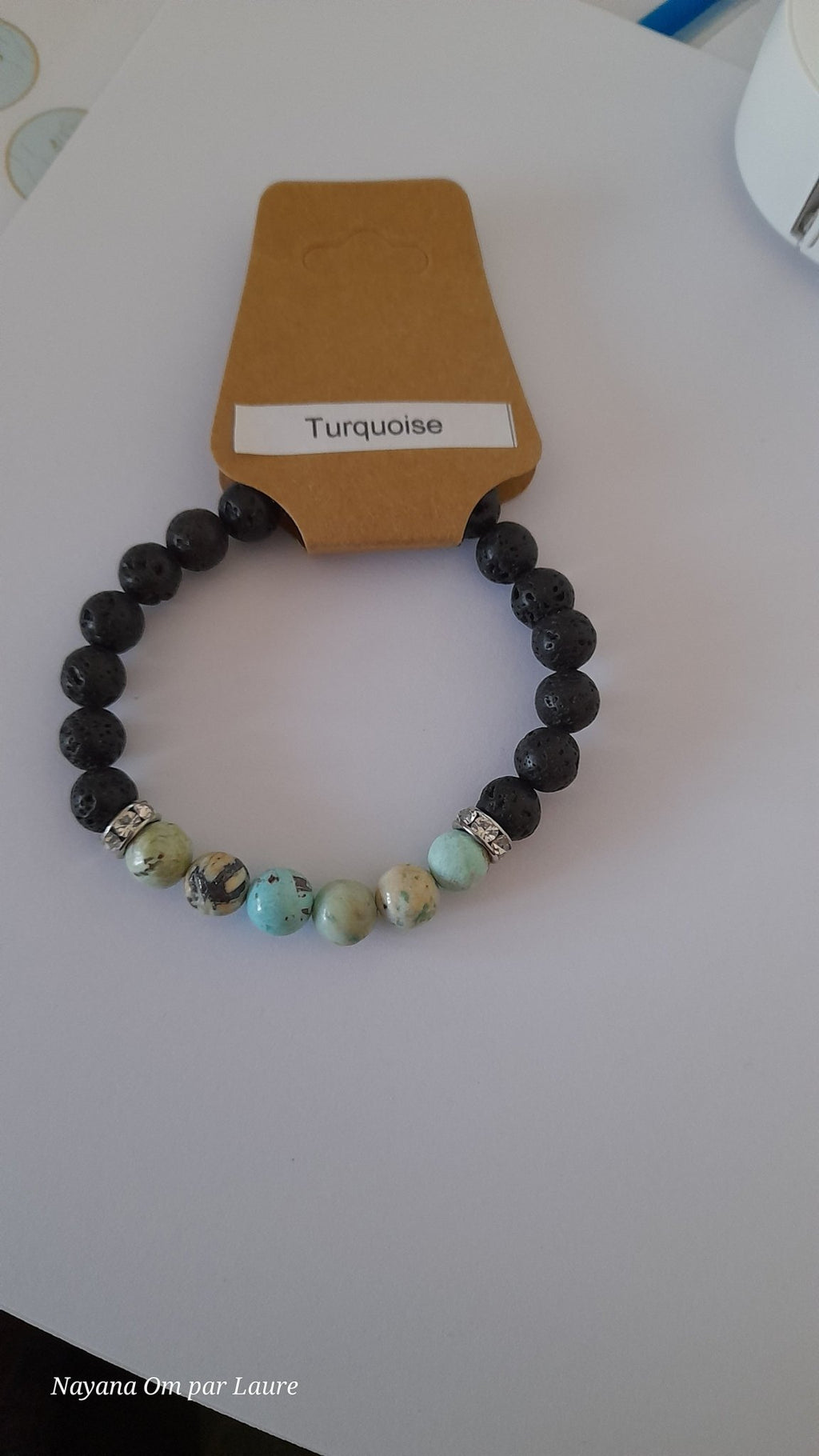 Bracelet Diffuseur - Pierres de Laves et Pierre Naturelle - Création Artisanale - Nayana Om Boutique