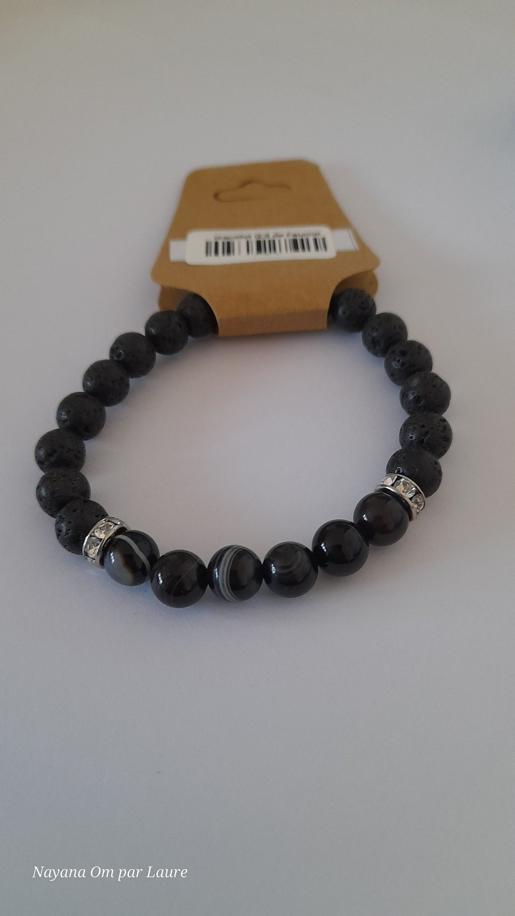 Bracelet Diffuseur - Pierres de Laves et Pierre Naturelle - Création Artisanale - Nayana Om Boutique