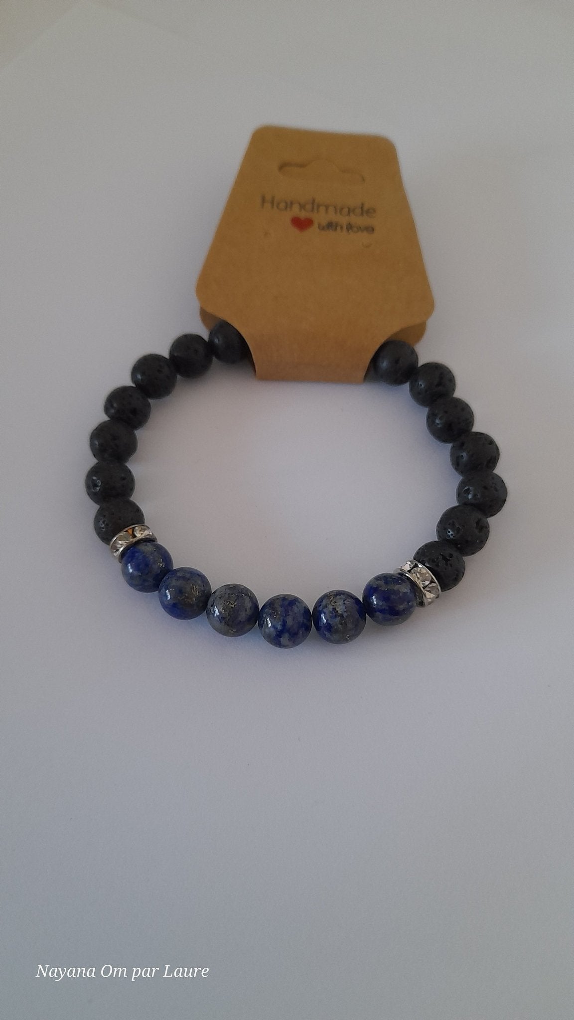 Bracelet Diffuseur - Pierres de Laves et Pierre Naturelle - Création Artisanale - Nayana Om Boutique
