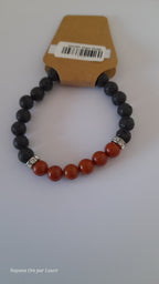 Bracelet Diffuseur - Pierres de Laves et Pierre Naturelle - Création Artisanale - Nayana Om Boutique