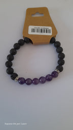 Bracelet Diffuseur - Pierres de Laves et Pierre Naturelle - Création Artisanale - Nayana Om Boutique