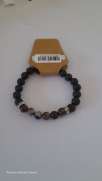 Bracelet Diffuseur - Pierres de Laves et Pierre Naturelle - Création Artisanale - Nayana Om Boutique