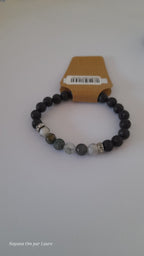 Bracelet Diffuseur - Pierres de Laves et Pierre Naturelle - Création Artisanale - Nayana Om Boutique
