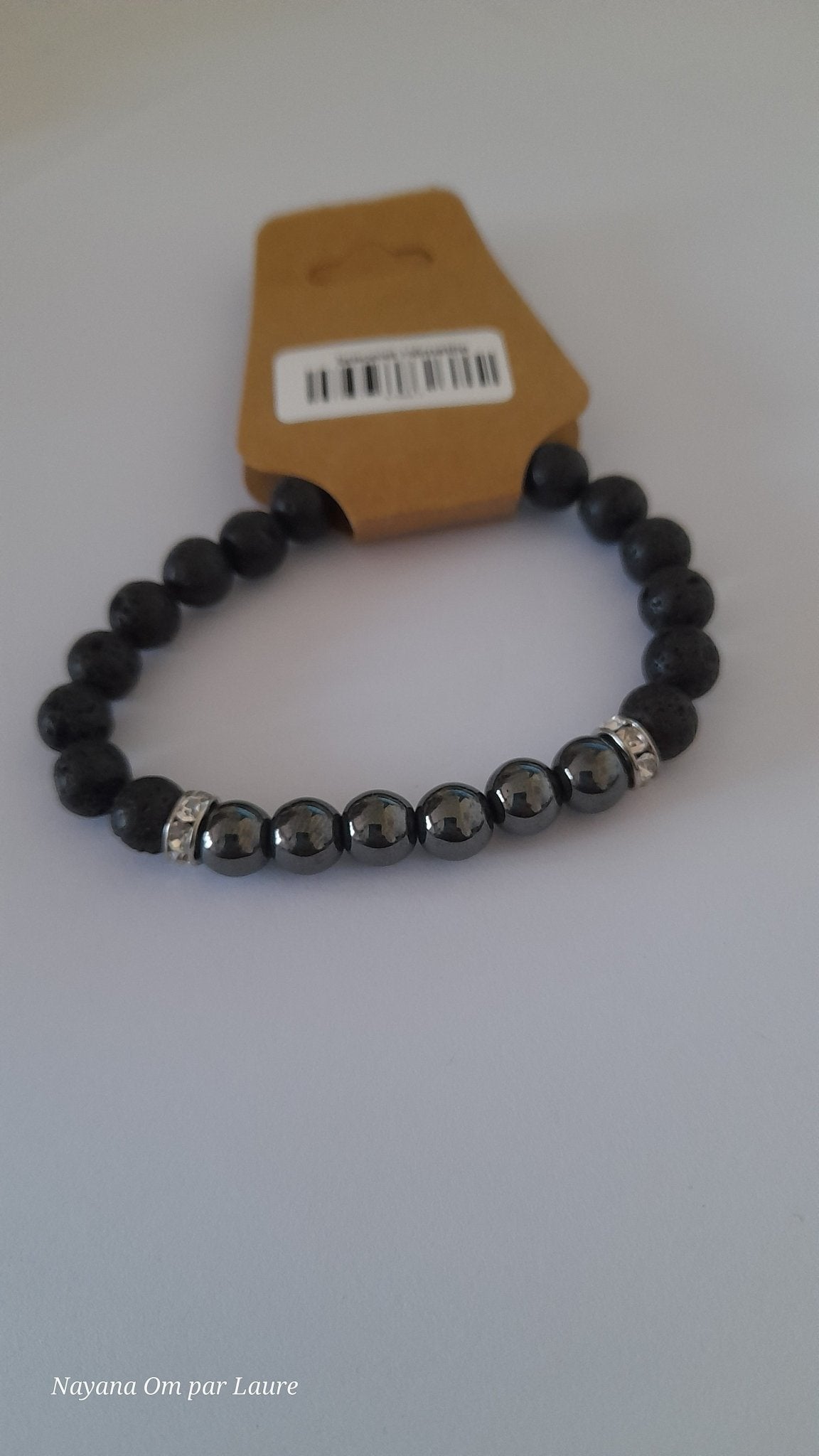 Bracelet Diffuseur - Pierres de Laves et Pierre Naturelle - Création Artisanale - Nayana Om Boutique