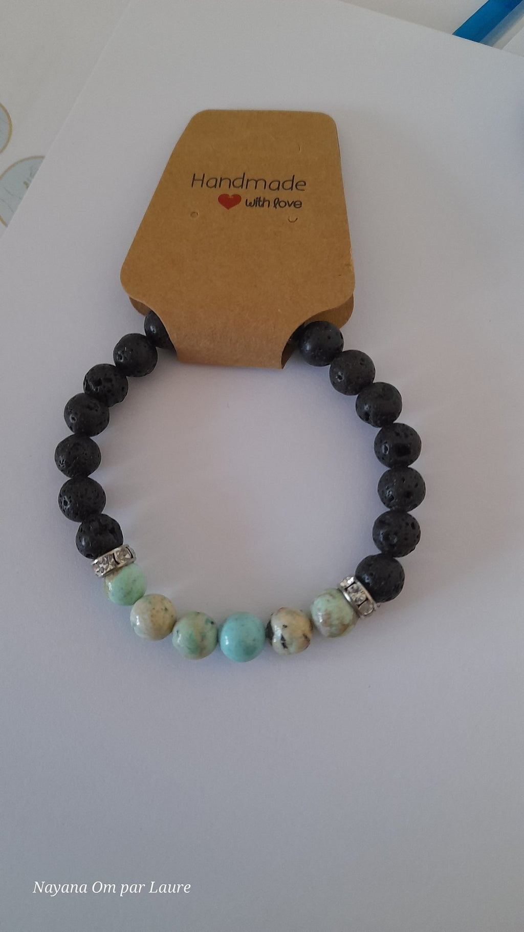 Bracelet Diffuseur - Pierres de Laves et Pierre Naturelle - Création Artisanale - Nayana Om Boutique
