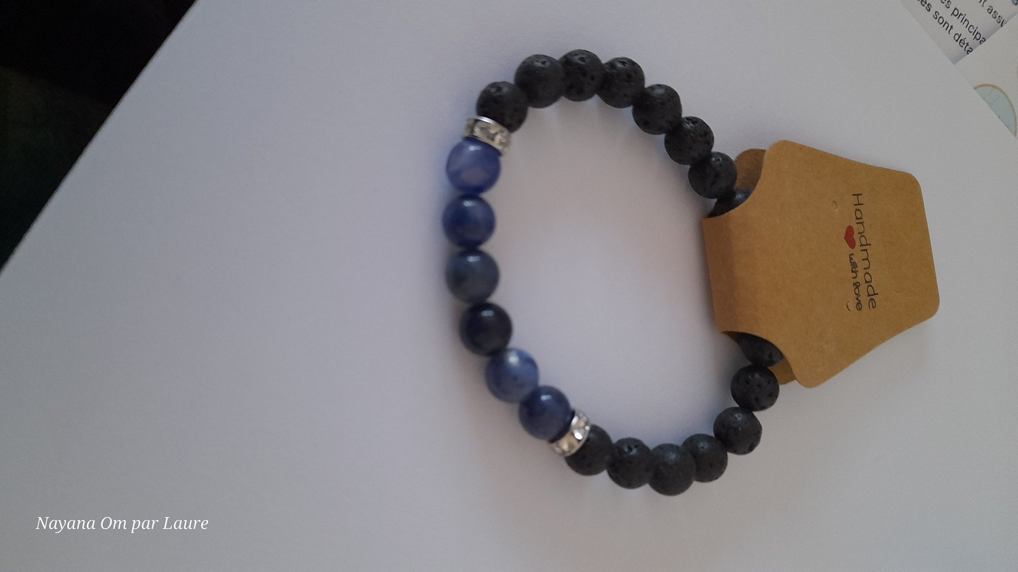 Bracelet Diffuseur - Pierres de Laves et Pierre Naturelle - Création Artisanale - Nayana Om Boutique