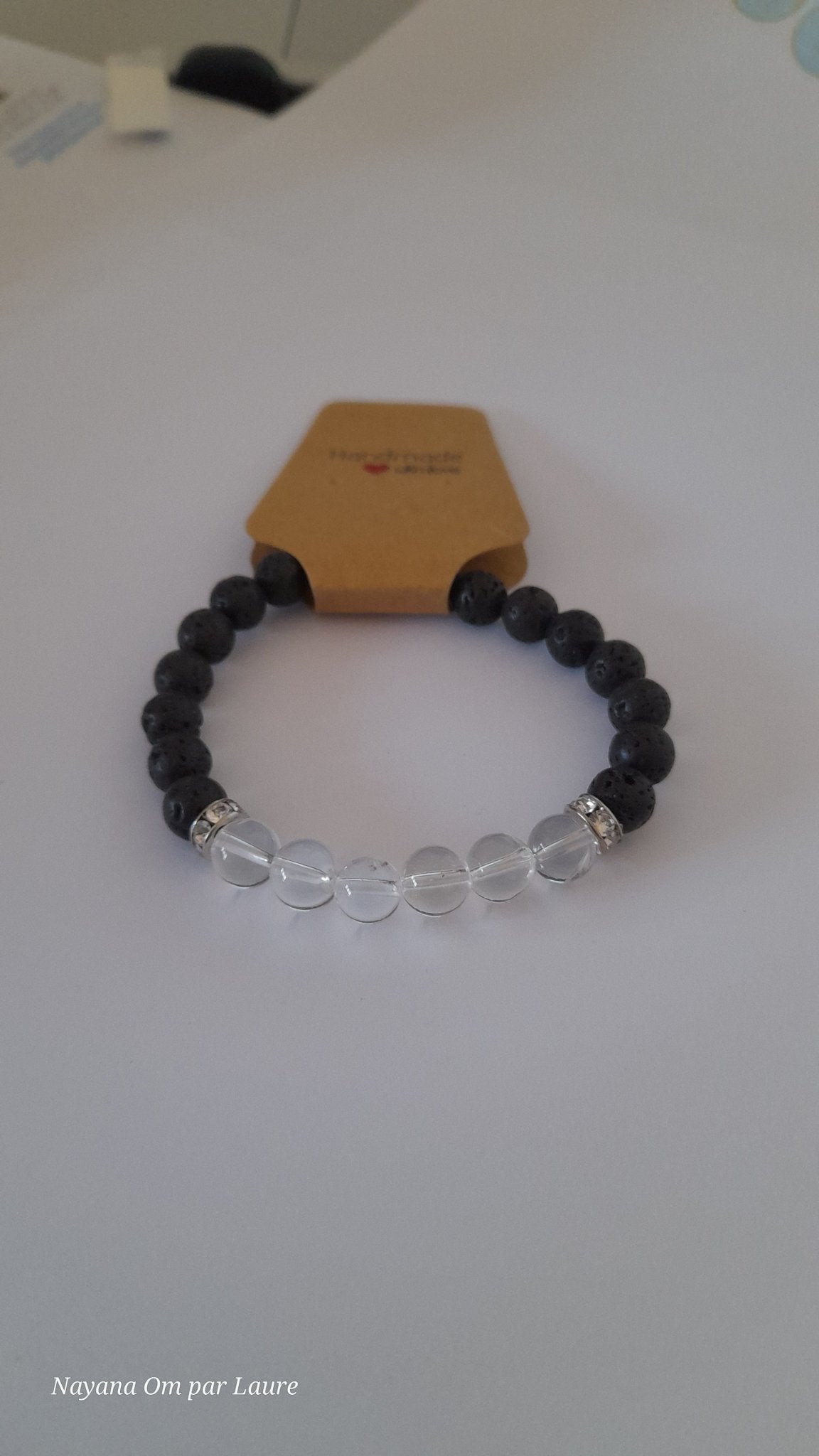 Bracelet Diffuseur - Pierres de Laves et Pierre Naturelle - Création Artisanale - Nayana Om Boutique