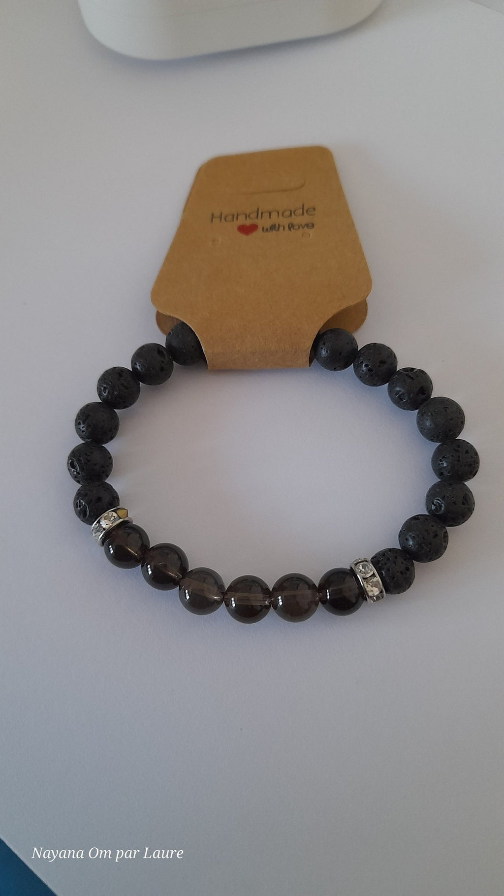 Bracelet Diffuseur - Pierres de Laves et Pierre Naturelle - Création Artisanale - Nayana Om Boutique