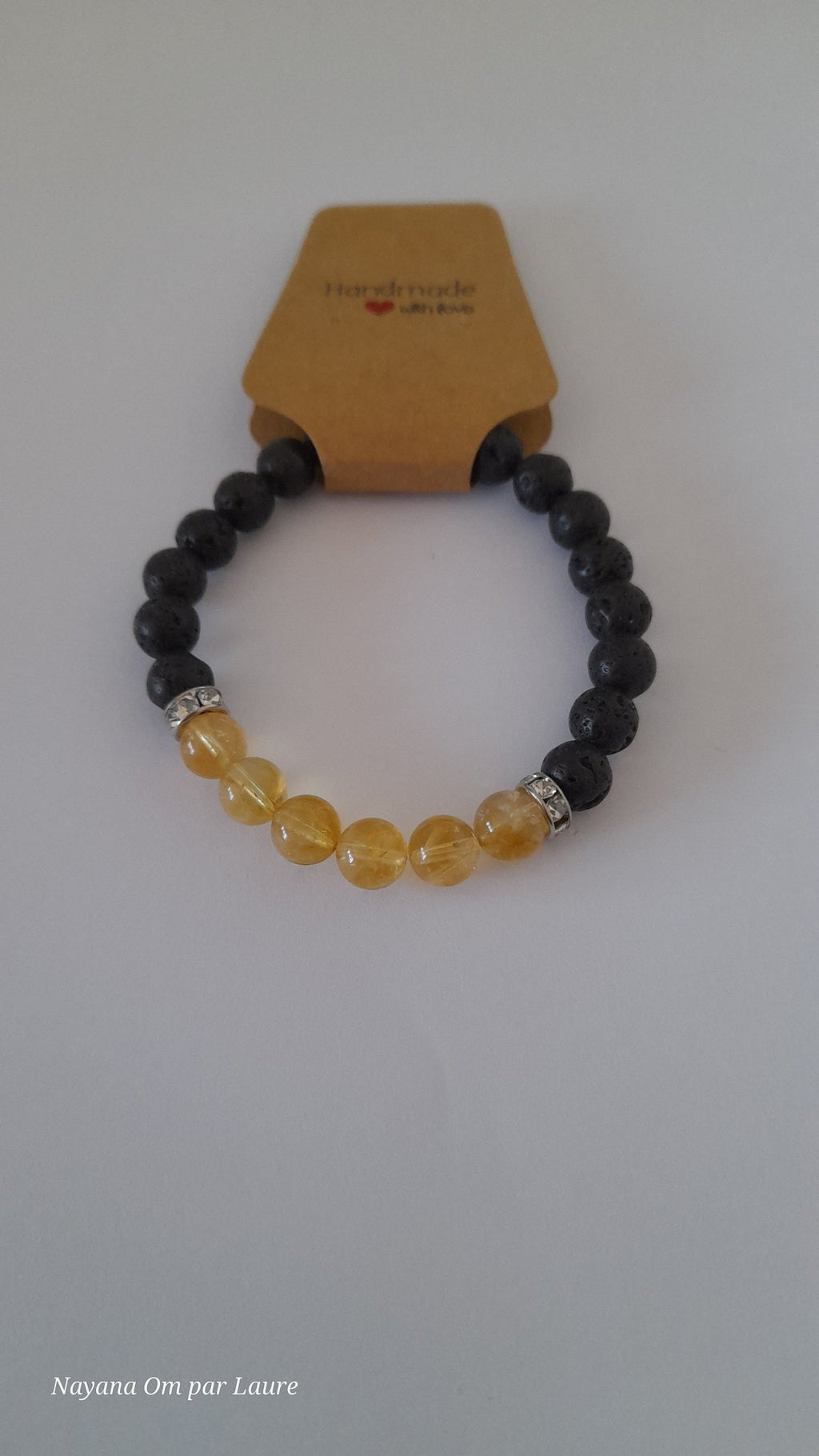 Bracelet Diffuseur - Pierres de Laves et Pierre Naturelle - Création Artisanale - Nayana Om Boutique