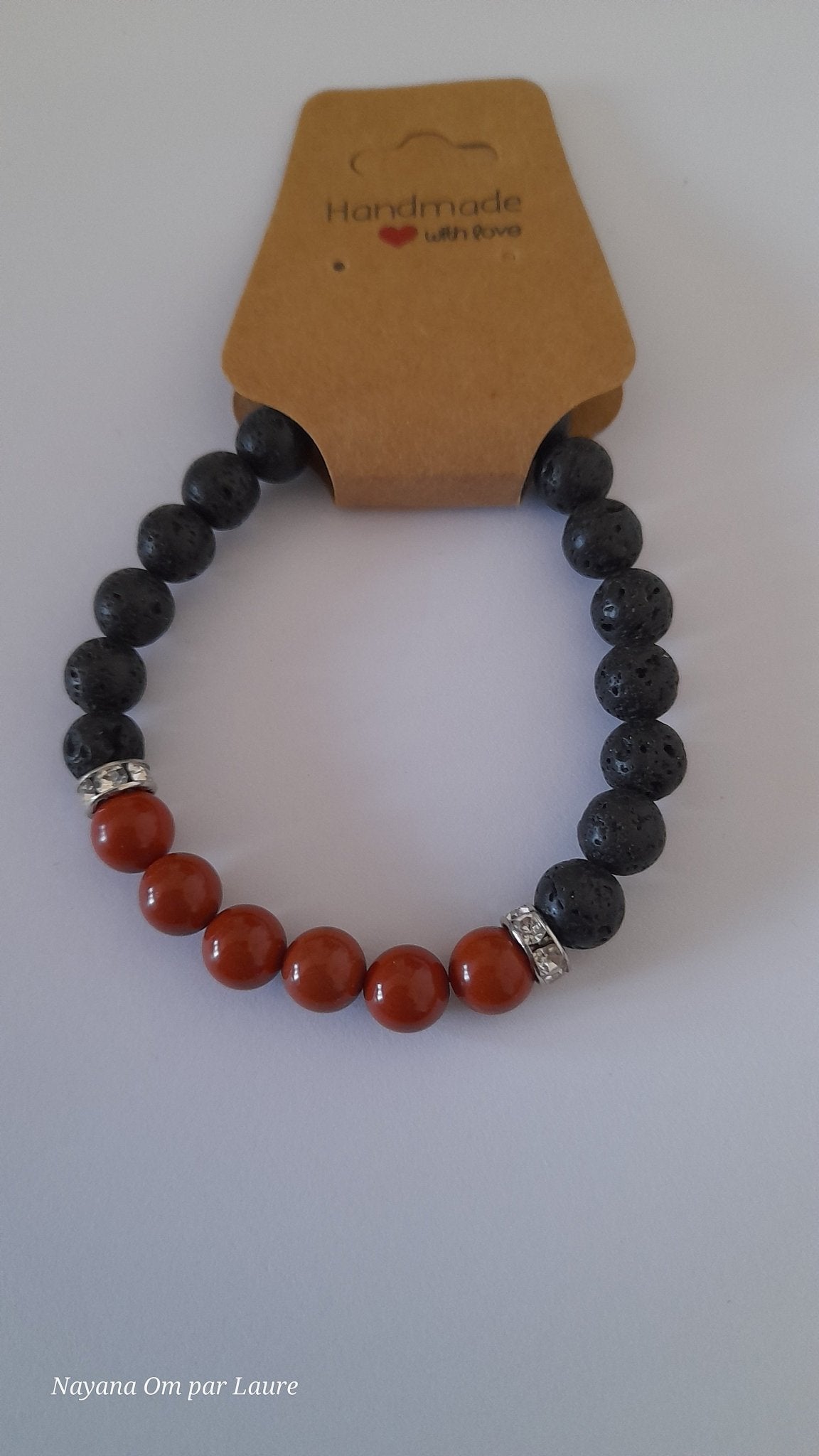 Bracelet Diffuseur - Pierres de Laves et Pierre Naturelle - Création Artisanale - Nayana Om Boutique