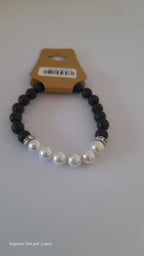 Bracelet Diffuseur - Pierres de Laves et Pierre Naturelle - Création Artisanale - Nayana Om Boutique