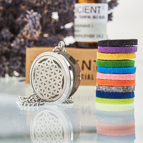Collier Diffuseur Aromathérapie - Fleur de Vie 30mm - Nayana Om Boutique