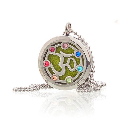 Collier Diffuseur Aromathérapie - OM Chakra - 30mm - Nayana Om Boutique