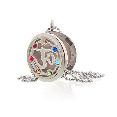 Collier Diffuseur Aromathérapie - OM Chakra - 30mm - Nayana Om Boutique