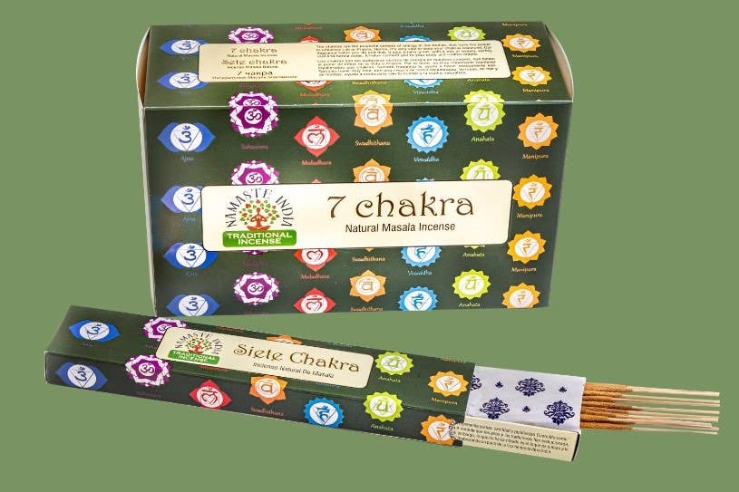 Encens Namaste 7 Chakras – Natural Masala – Harmonisation & Énergie - Nayana Om Boutique