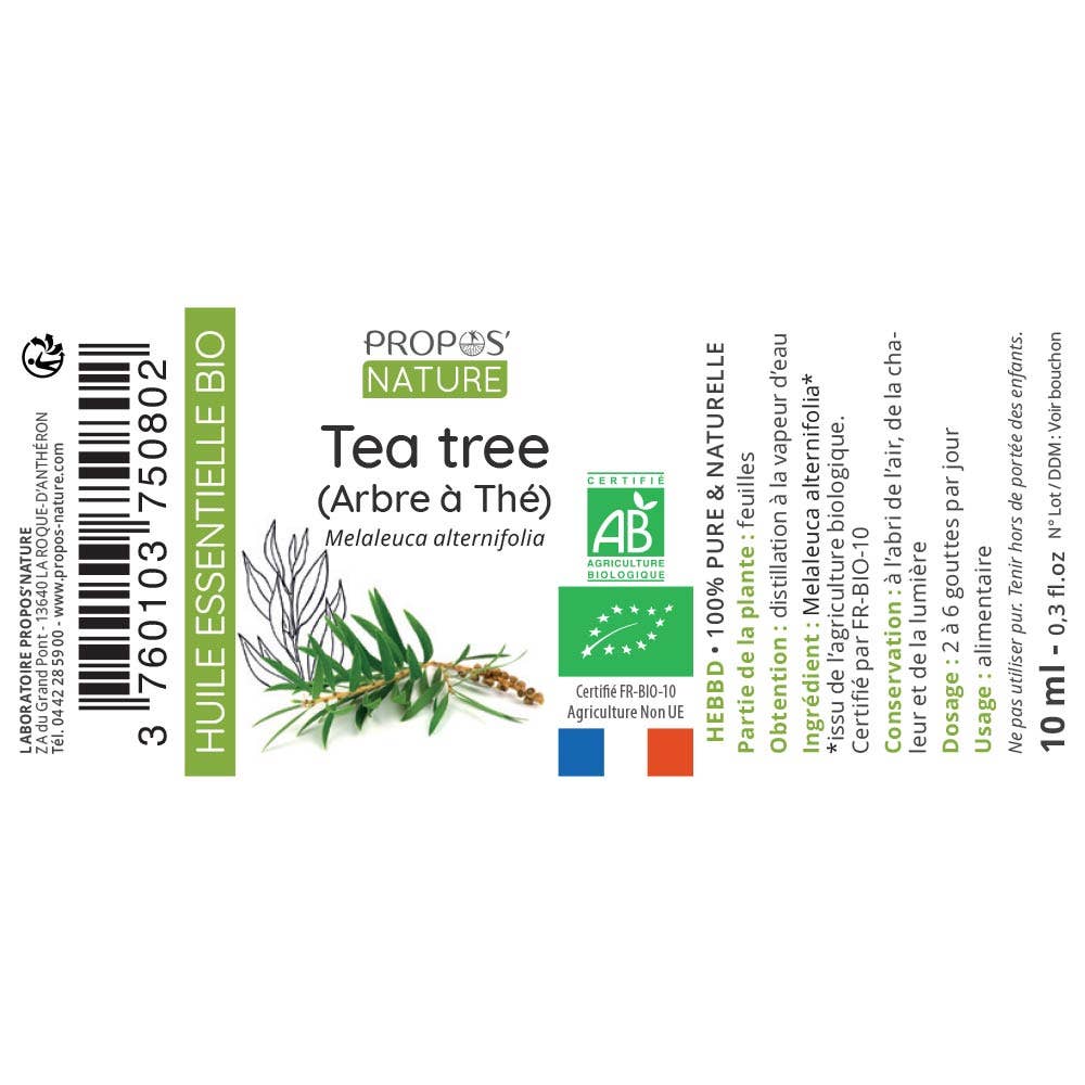 Huile essentielle de Tea Tree Bio – Pureté, Défense & Énergie claire - Nayana Om Boutique
