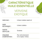 Huile essentielle de Verveine Exotique Bio – Apaisement, Joie & Harmonie - Nayana Om Boutique