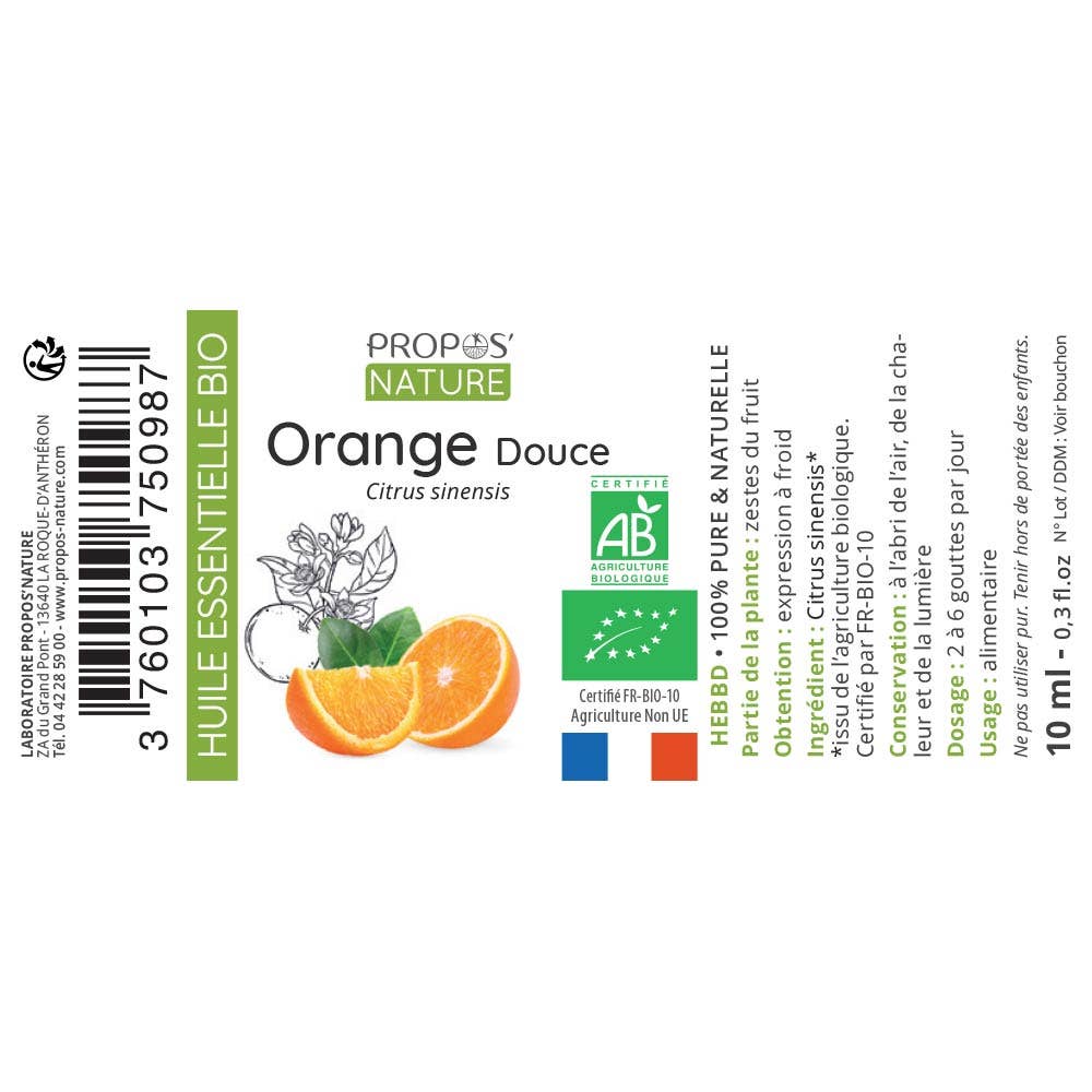 Huile essentielle d’Orange Douce Bio – Sérénité, Positivité & Détente - Nayana Om Boutique