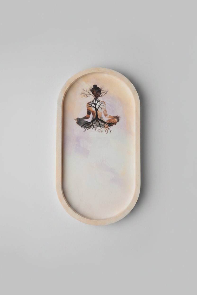 Plateau Ovale + Porte encens - Nayana Om Boutique